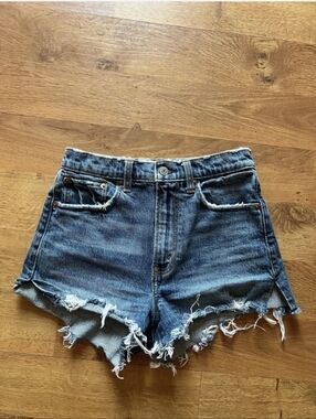 Abercrombie & Fitch Distressed Blue Denim Cutoff Shorts